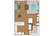 Main Street Flats 1x1 T Floor Plan Main Street Flats 1x1 T Floor Plan